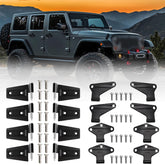 B.ZSSY front view of packaged 16-piece hinge set showing complete kit benefit