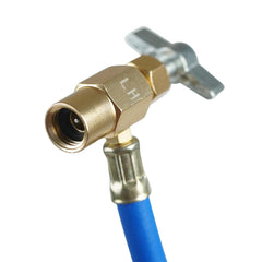 BACOENG self-sealing 1/2" can tap close-up preventing refrigerant loss during swaps