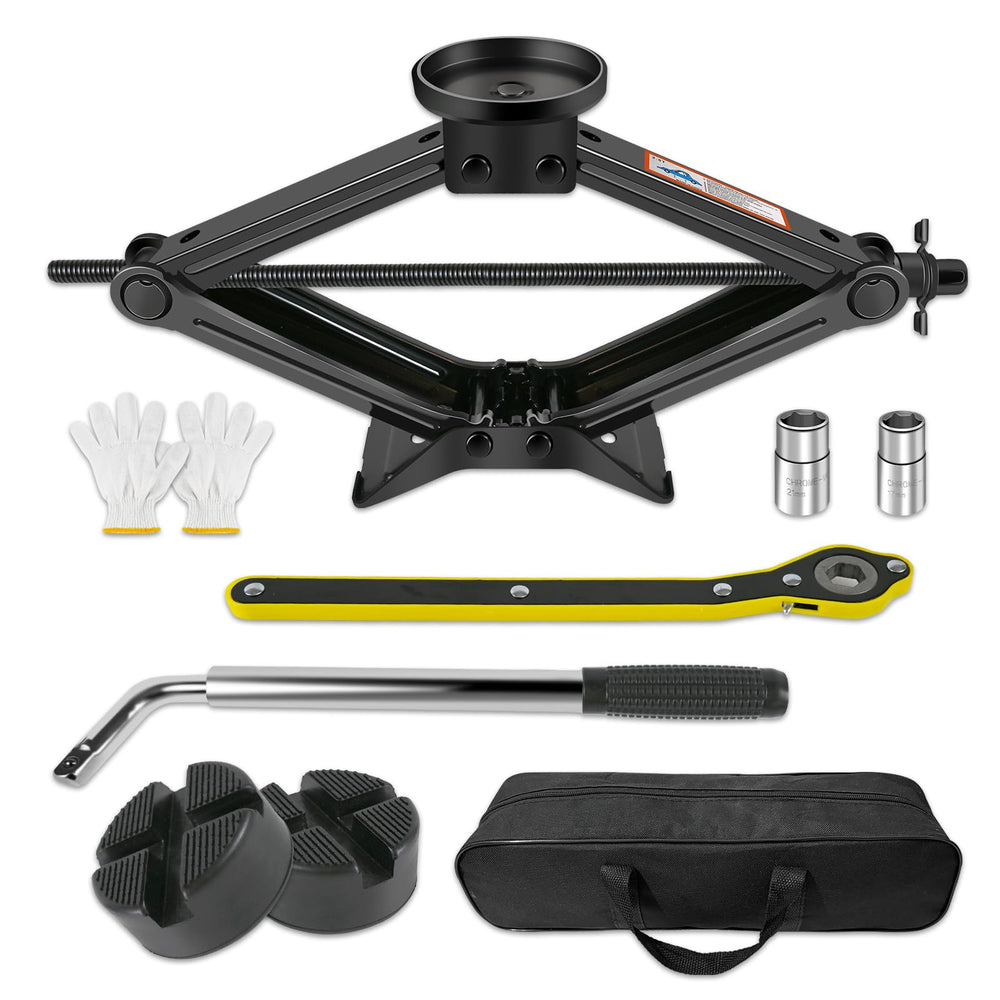 Baffixit front view of complete jack kit showing contents and compact storage benefit