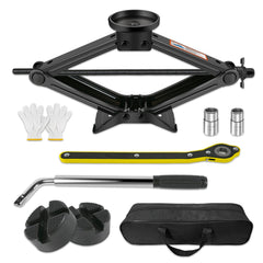 Baffixit front view of complete jack kit showing contents and compact storage benefit