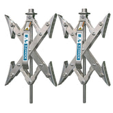 BAL X-Chock front view showing pair and benefits of compact stabilization
