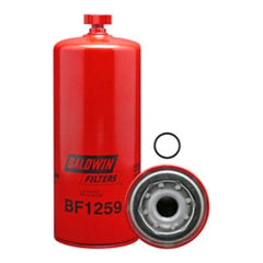 Baldwin BF1259 front view showing element design and reliable fuel protection