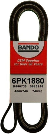 Bando USA front packaging showing model 6PK1880 and OEM quality benefit