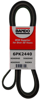 Bando USA serpentine belt front packaging showing model and OEM quality benefit