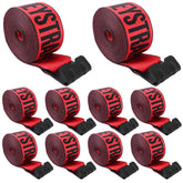BANJEYSTRAPS front packaging view showing ten red straps and clear labeling for quick identification