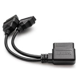 Banks Power front connector showing dual OBD-II ports and easy plug access
