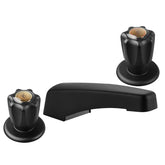BANOSE front view black faucet shows compact tub styling and easy control