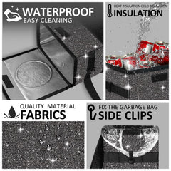 BAOGCOYO interior waterproof lining closeup showing wipe-clean surface and leak protection