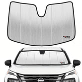 BasaltAuto front view of packaged Rogue sun shade showing fit benefits