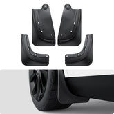 BASENOR front-left mounted on Model Y Juniper showing precise OEM fit and protection