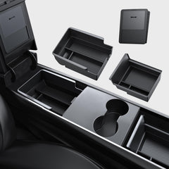 BASENOR front view of full organizer kit showing neat console storage benefit