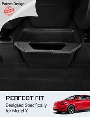 BASENOR installed under Model Y exhaust port showing gap-free fit benefit