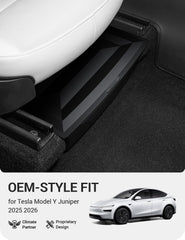 BASENOR installed under rear seat of Model Y Juniper keeping items hidden and tidy