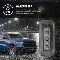 BASIKER installed amber side marker on Dodge Ram front fender improving daytime visibility