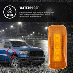BASIKER installed side marker on truck fender improving nighttime visibility