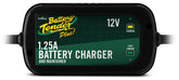 Battery Tender front view showing compact charger and mounting benefit