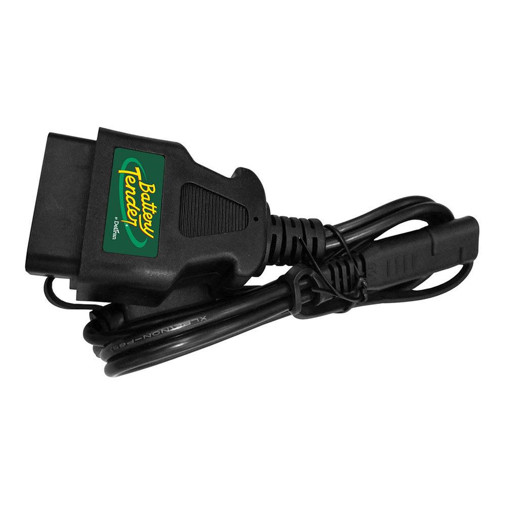 Battery Tender front view of OBDII adapter cable showing product shape and benefit