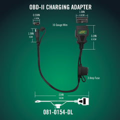 Battery Tender close-up of SAE quick-disconnect connector for fast safe hookups