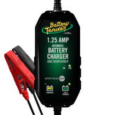 Battery Tender front view showing compact charger and status lights for easy monitoring