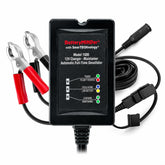 BatteryMINDer 1500 front panel showing LEDs and controls for clear monitoring