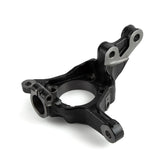 Baxzl front view of left steering knuckle showing mounting points and fitment benefits