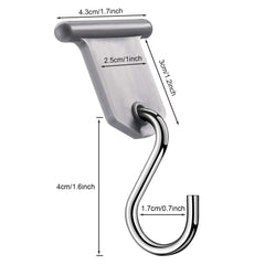 BBTO close-up of steel S-hook showing durable finish and strength