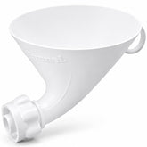BBTO front view funnel showing shape and white finish for quick filling