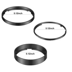 BBTO spacers side-by-side showing 1/2", 1" and 1½" sizes for flexible heights
