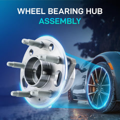 BDELI close-up of flange and five studs illustrating secure wheel mounting