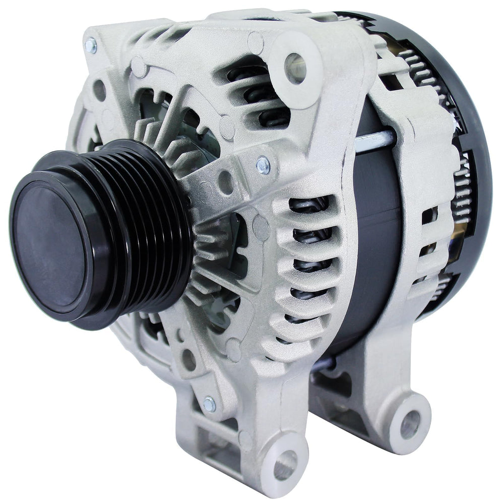 BDELI alternator front assembly showing mount points and clean finish, ensures direct-fit replacement
