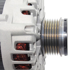 BDELI alternator side label closeup showing part numbers for easy fit verification