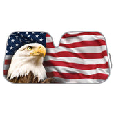 BDK front view of eagle flag sun visor showing bold design and instant curb appeal