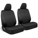 BDK front seat covers packaging and front view showing two-tone look and protection
