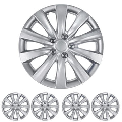 BDK front view of 16-inch hubcap set showing uniform OEM look and easy swap benefit