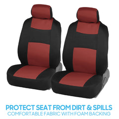 BDK headrest covers close-up showing secure fit and neat appearance