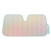 BDK front view of iridescent matte sunshade blocking glare and lowering cabin heat