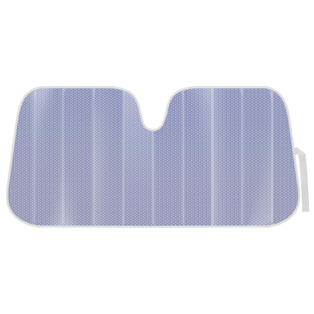 BDK front view of lavender shine sunshade blocking sunlight and heat