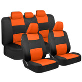 BDK front seat cover in orange on black showing refreshed interior and protection