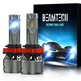 BEAMTECH front view of boxed two-pack showing contents and quick install benefit