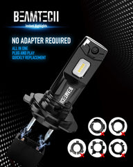 BEAMTECH H7 installed in fog housing demonstrating plug-and-play fit