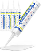 BEBOBLY front packaging showing four white sealant cartridges and brand benefit