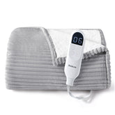 Bedsure throw front view showing ribbed flannel and cozy look for comfort