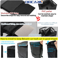 Beicarin top open access revealing roomy interior and easy bag changes