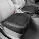 BEITK front view black seat cover showing full-wrap protection and neat fit