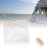 Beleeb outer dome front view showing clear lens and flange, improves cabin daylight