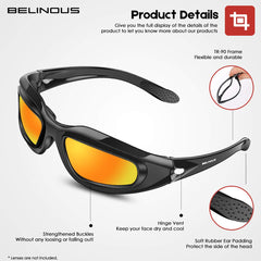 BELINOUS foam padding side profile offering cushioned comfort and seal