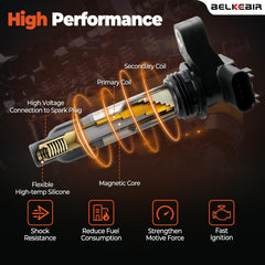 BELKEBIR full coil and plug set laid out, demonstrating complete bank replacement for consistent performance