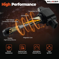 BELKEBIR installed coil on engine demonstrating direct-fit replacement reduces downtime