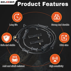 BELKEBIR sensor mounted on wheel hub illustrating precise fitment benefit
