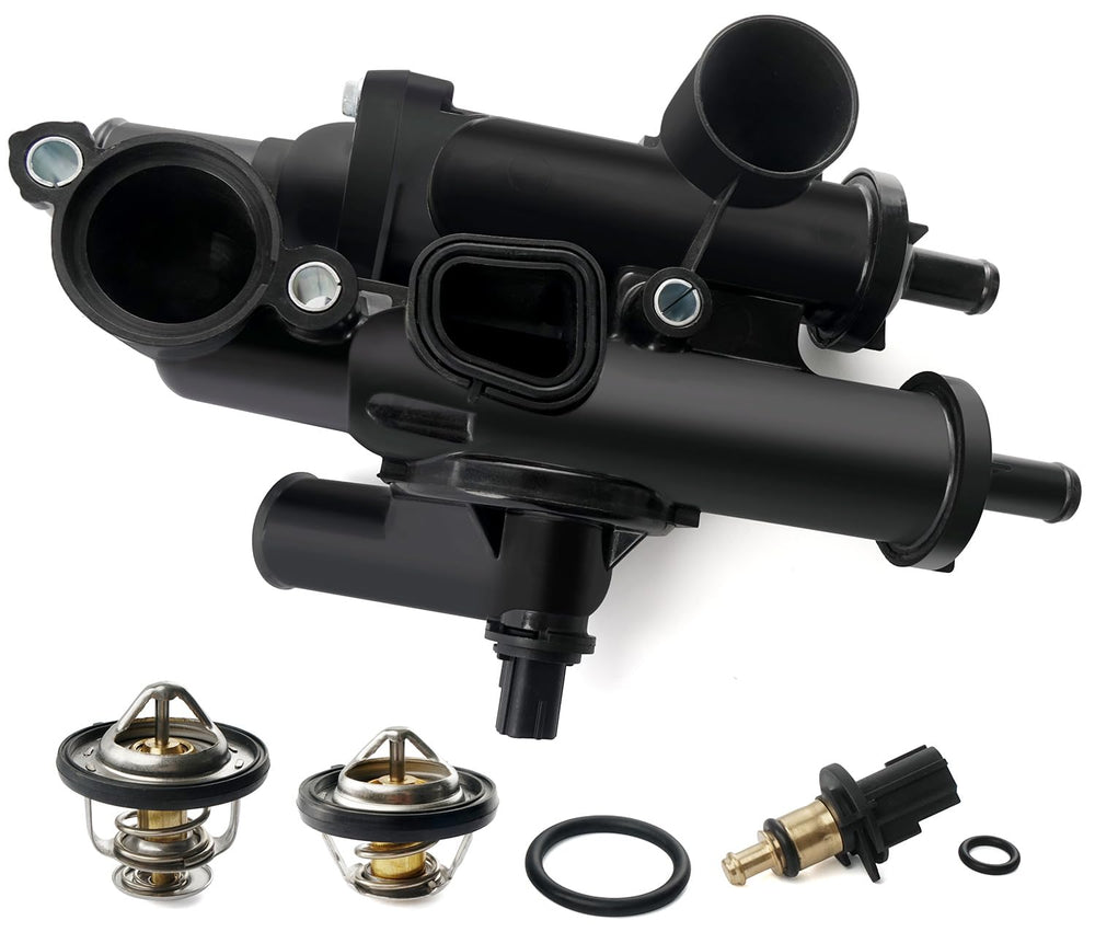 BELKEBIR front view of thermostat housing showing precise fit and leak prevention benefit